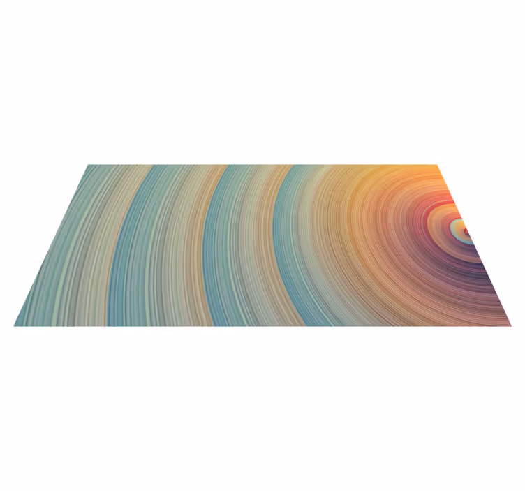 Spiral renkli dalgalar minimalist pvc halı - TenStickers