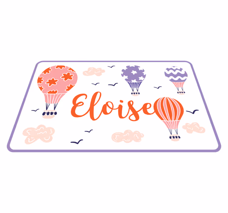 Canlı sıcak hava isimlerle pvc halı - TenStickers