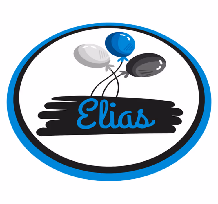 Kişiselleştirilmiş gri ve mavi balonlar pvc halı - TenStickers