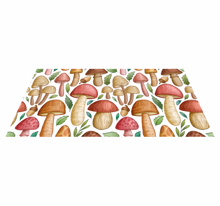 Oyuncu mantar çeşidi doğa pvc halı - TenStickers