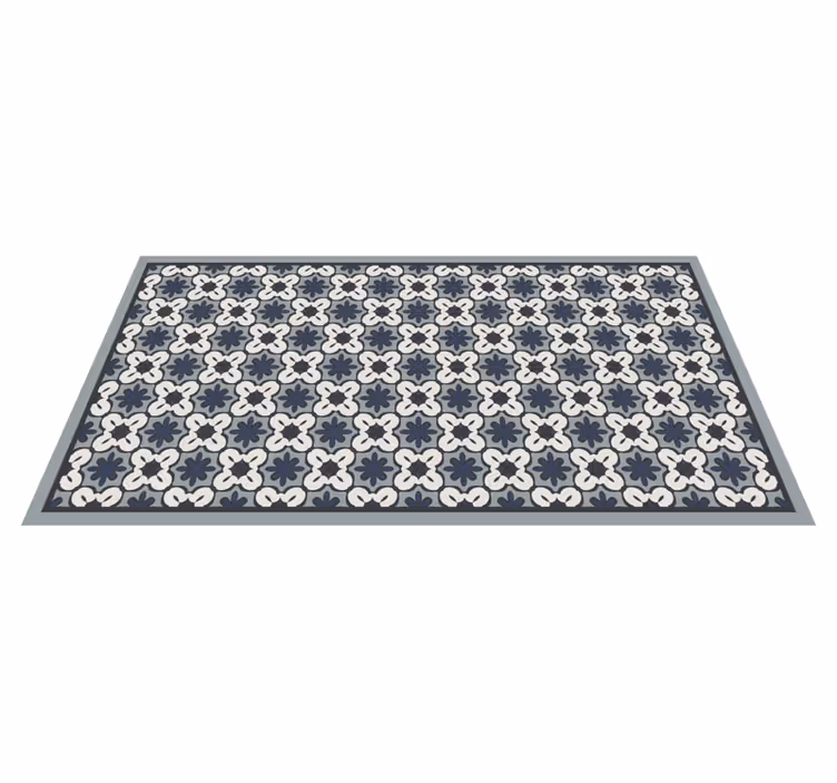 Gri klasik düzenleme mozaic pvc halı - TenStickers