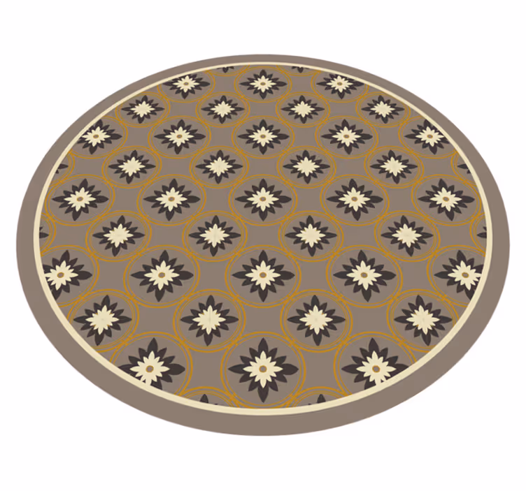 Desenli daire mozaic pvc halı - TenStickers