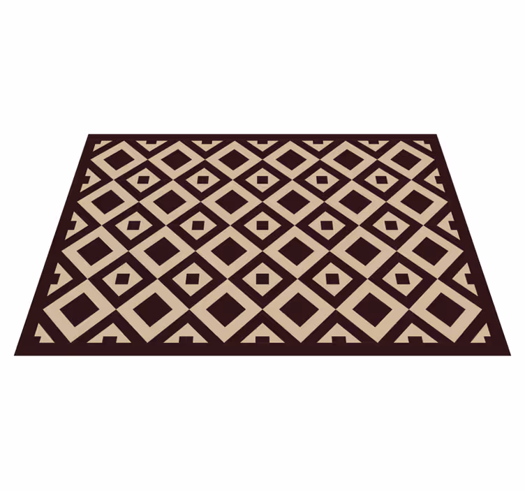 Elmas desenli çizim geometrik pvc halı - TenStickers