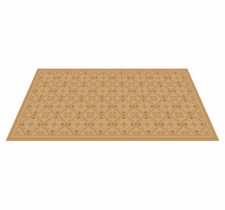 Geometrik çini motifi oturma odası pvc halı - TenStickers