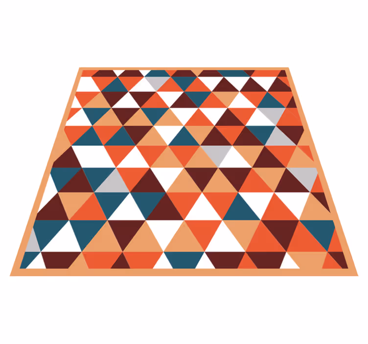 üçgen mozaik deseni geometrik pvc halı - TenStickers