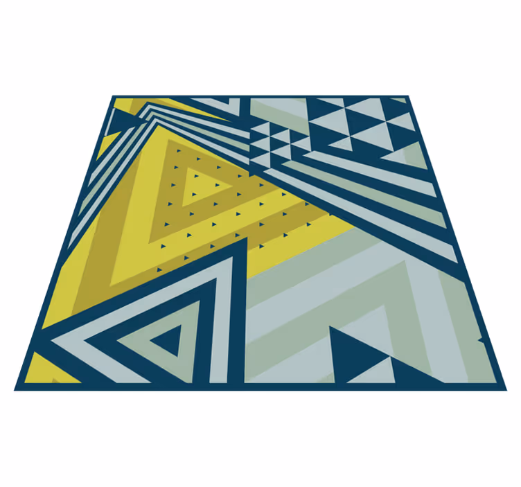 üçgen elemanlar geometrik pvc halı - TenStickers