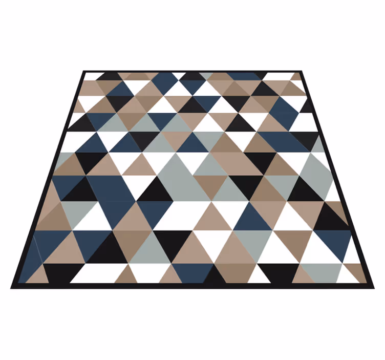 üçgen tonlar geometrik pvc halı - TenStickers
