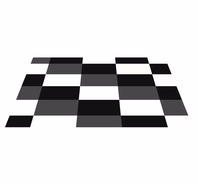 Beyaz, gri ve siyah dikdörtgenler geometrik kilimler - TenStickers