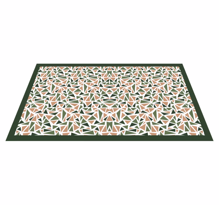 Soyut üçgen deseni geometrik pvc halı - TenStickers