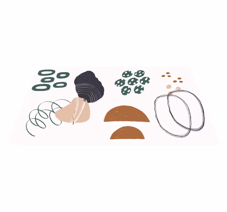 Soyut şekiller düzeni minimalist pvc halı - TenStickers