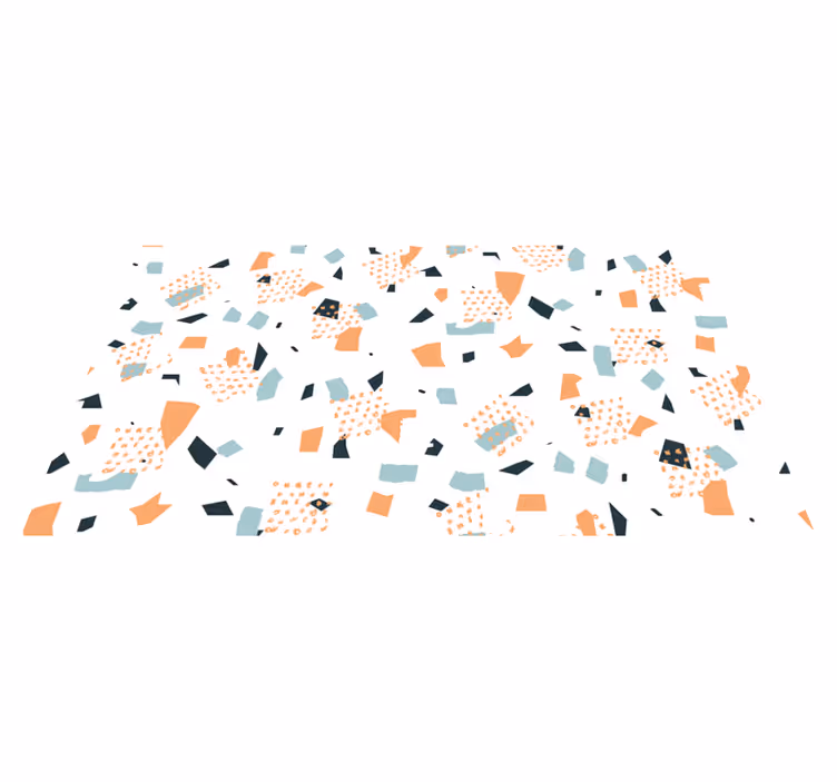 Düzensiz pastel figürler desen minimal halı - TenStickers