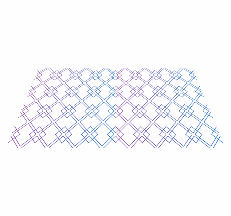 Elmaslar ve çizgiler geometrik pvc halı - TenStickers