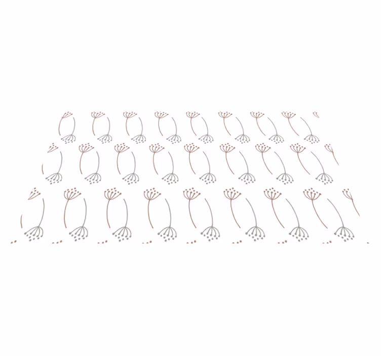 çiçekli sap deseni çiçekler ve bitkiler pvc halı - TenStickers