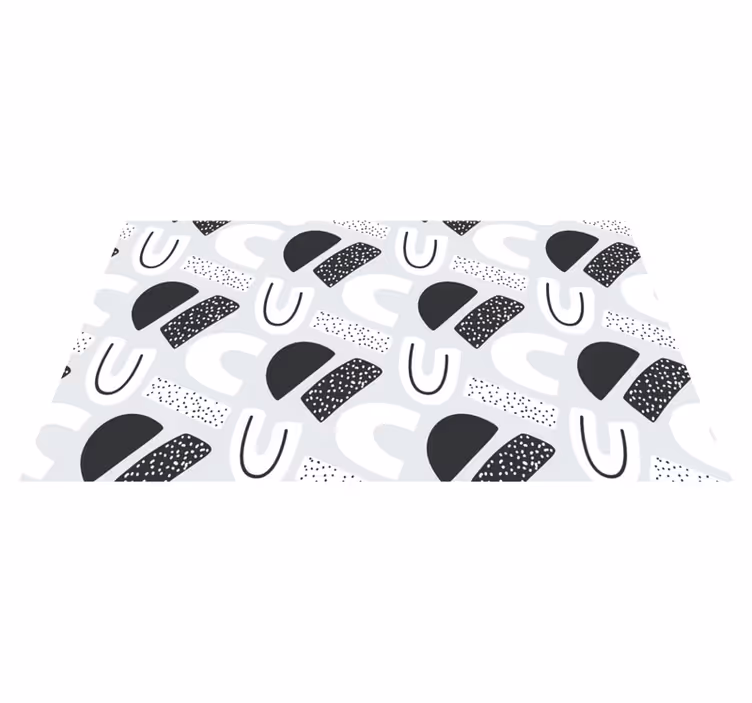 Tek renkli soyut şekiller bebek pvc halı - TenStickers