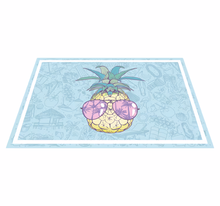 Serin ananas tonları mutfak pvc halı - TenStickers