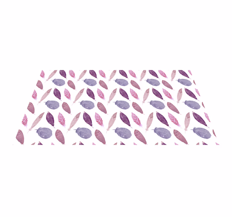 Canlı tüy motifi doğa pvc halı - TenStickers