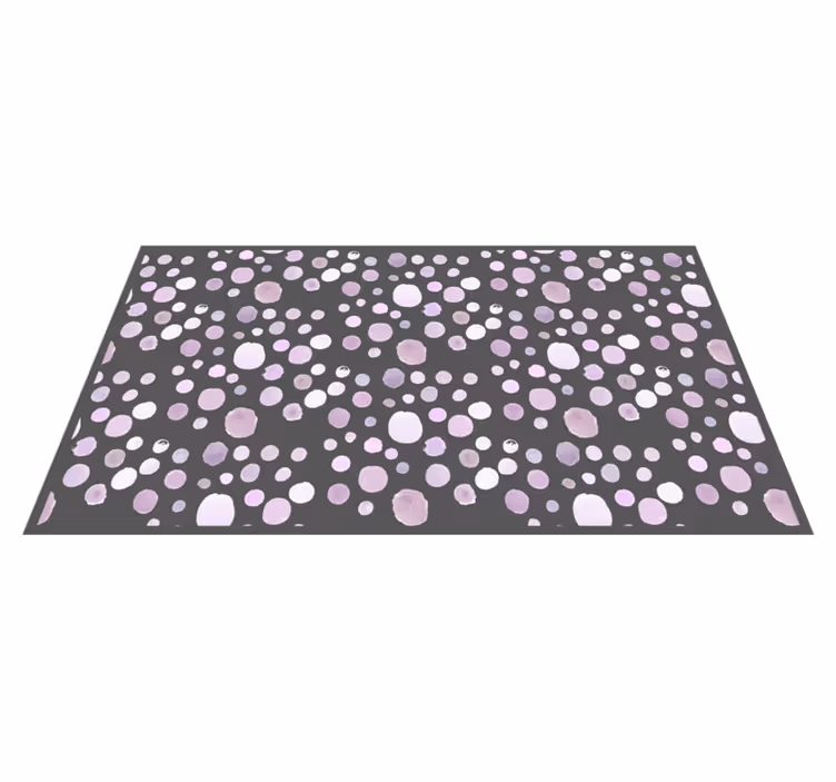Açık pembe sulu boya kabarcıklar geometrik kilim - TenStickers