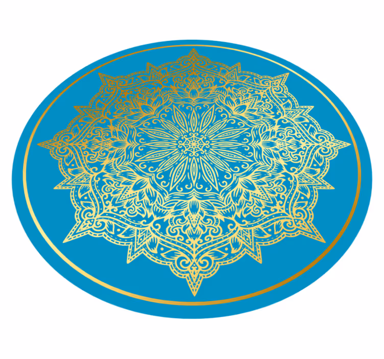 Karmaşık mandala sanat eseri yuvarlak pvc halı - TenStickers