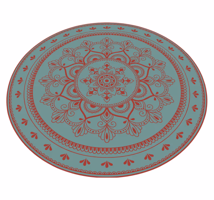 Karmaşık dairesel çizim mandala pvc halı - TenStickers