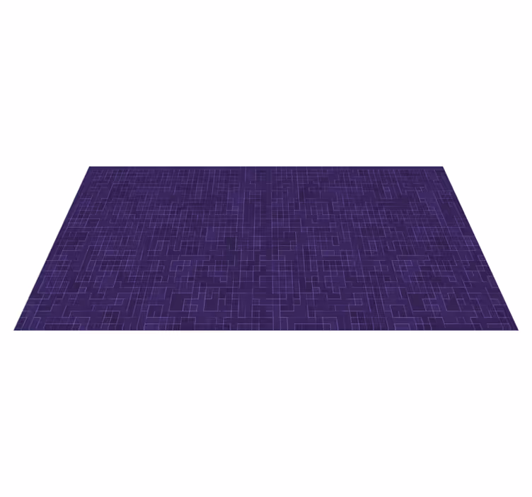 Mor desenli grafikler geometrik pvc halı - TenStickers