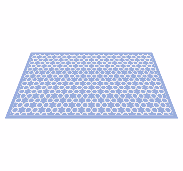 Altıgen yıldızlı motif geometrik pvc halı - TenStickers