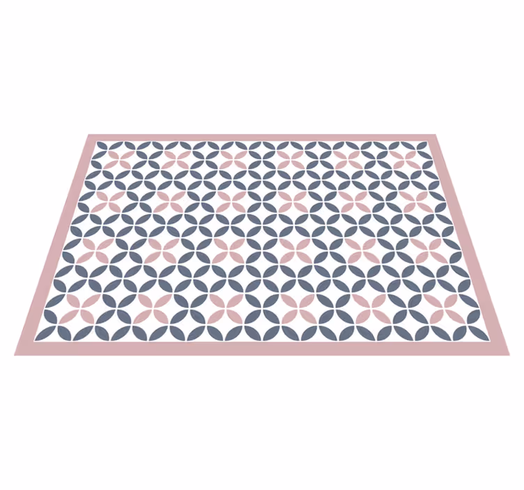 Pastel renkler geometrik daireler karo halı - TenStickers