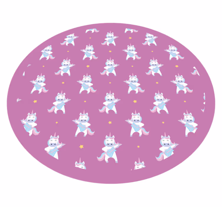 Oyuncu tek boynuzlu atlar deseni pvc halı - TenStickers