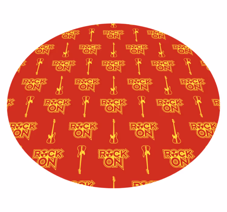 Retro gitar dairesel halı ile müzik deseni - TenStickers