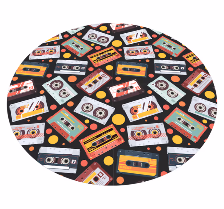 Vintage pvc halı kaset tarzı desen - TenStickers