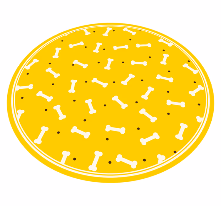 Sarı kemik deseni Hayvan pvc halı - TenStickers