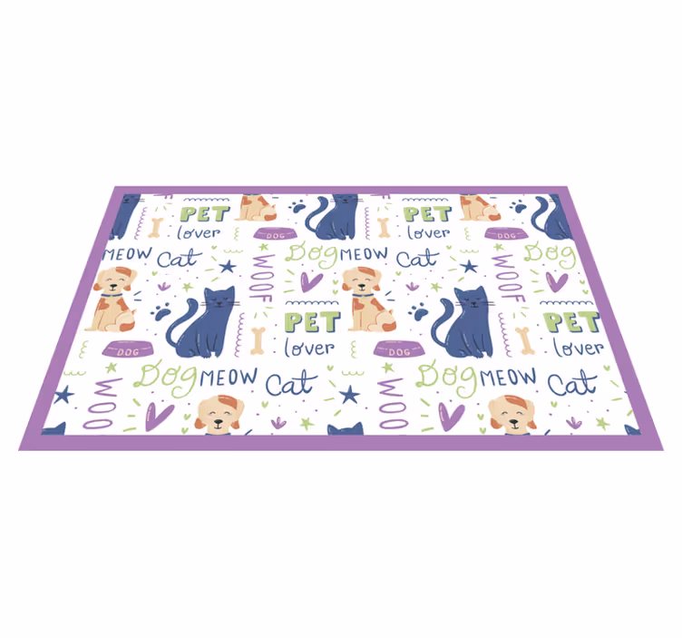 Hayvan pvc halı - evcil hayvan teması - TenStickers