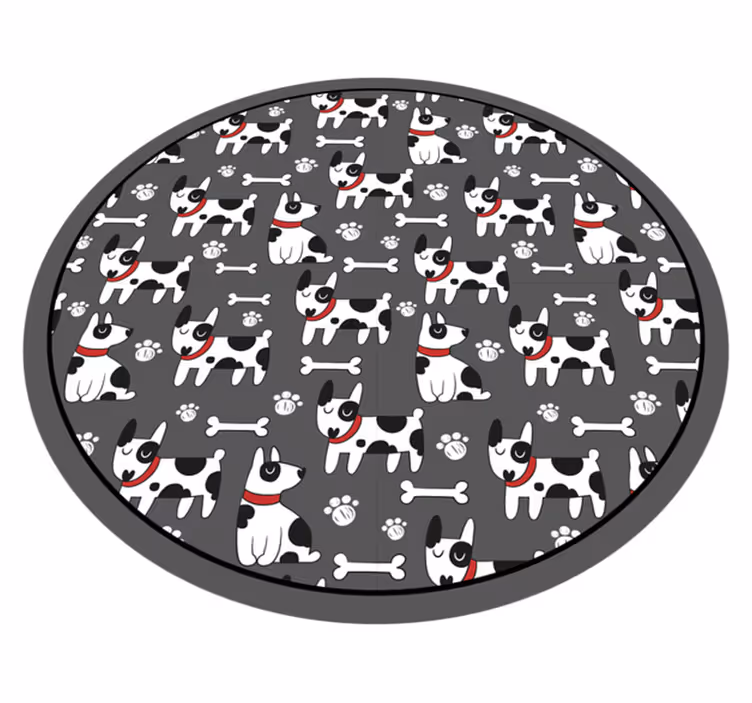 Oyuncu köpek desenleri pvc halı - TenStickers