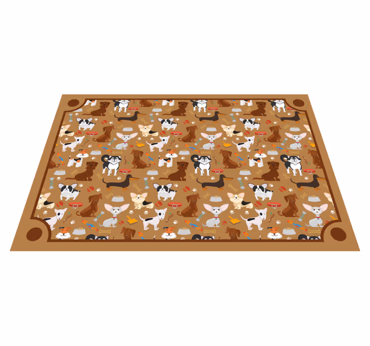 Sevimli köpek desenleri Hayvan pvc halı - TenStickers