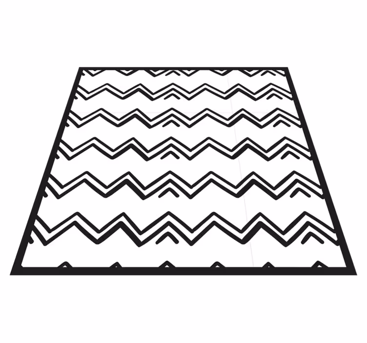 Minimalist pvc halı zigzag stili - TenStickers