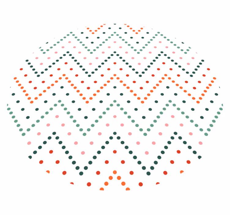 Minimalist pvc halı renkli chevron noktaları - TenStickers