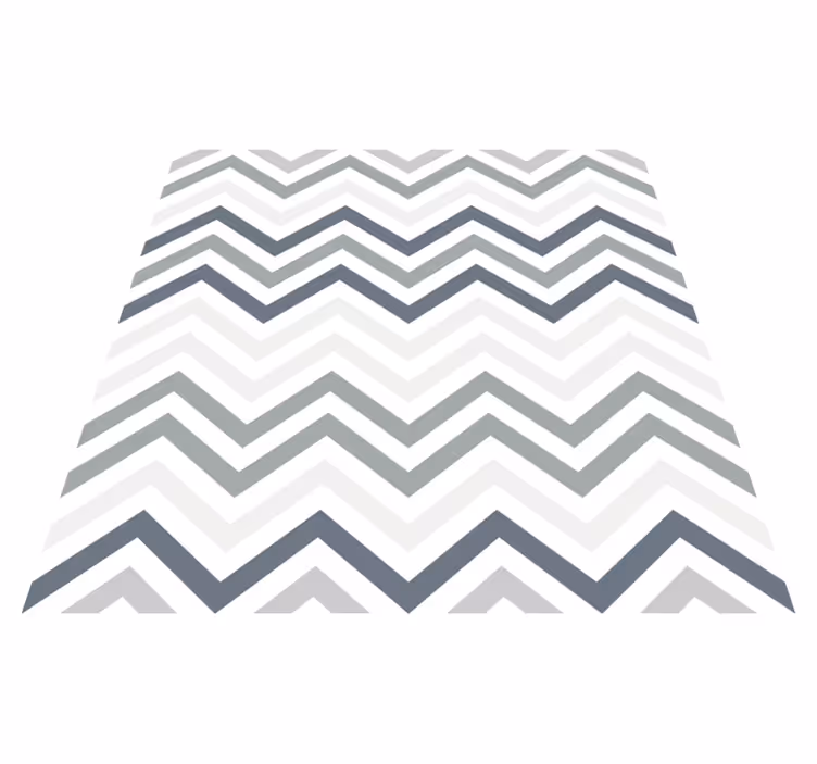 Zig zag çizgiler nordic desen kare vinil halı - TenStickers