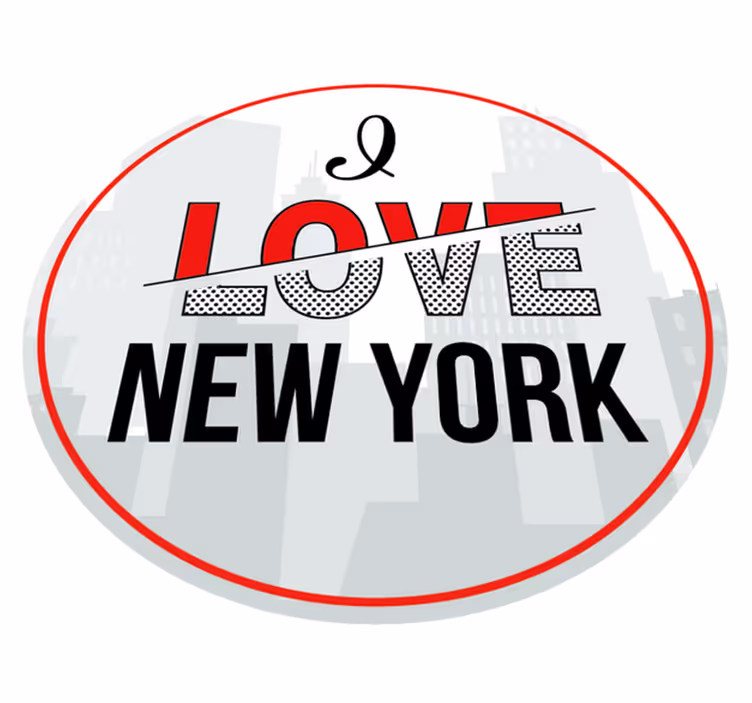 New york'u seviyorum cümleleri ile pvc halı - TenStickers