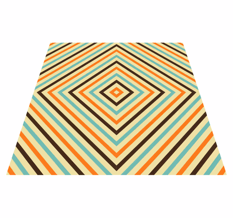 Elmas desenli çizgiler geometrik pvc halı - TenStickers