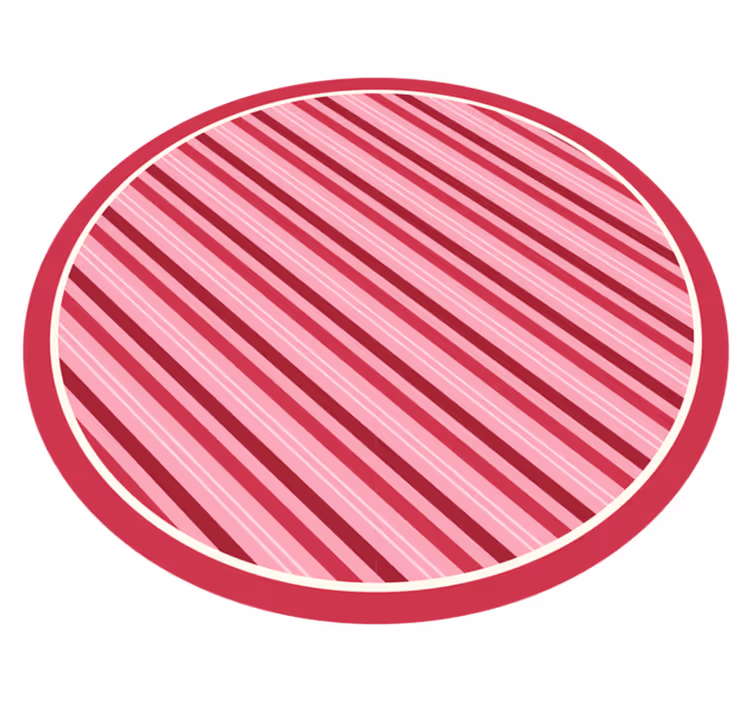 Pembe çizgili zarafet çocukta pvc halı - TenStickers