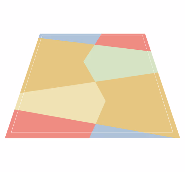 Geometrik pvc halı canlı geometrik kompozisyon - TenStickers