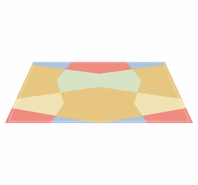 Renkli çokgen şekiller geometrik pvc halı - TenStickers