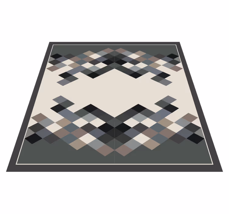 Modern kare desen geometrik pvc halı - TenStickers