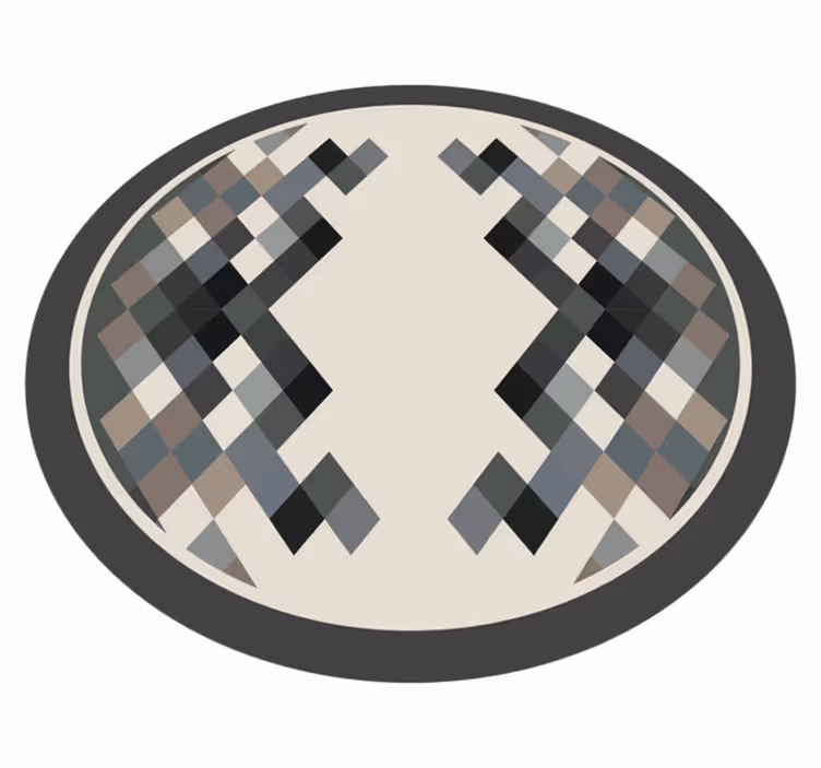 Modern pvc halı gri geometrik unsurlar - TenStickers
