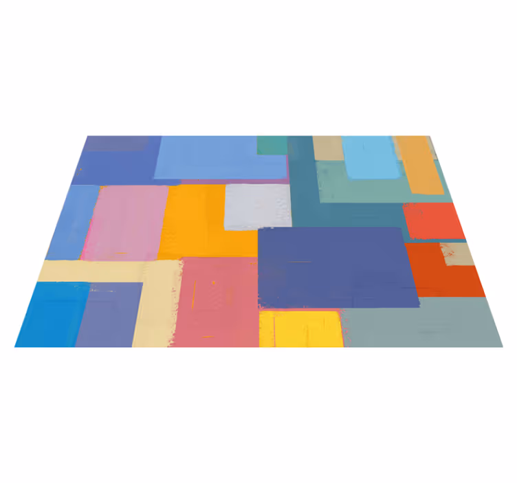 Canlı blok düzenlemesi geometrik pvc halı - TenStickers