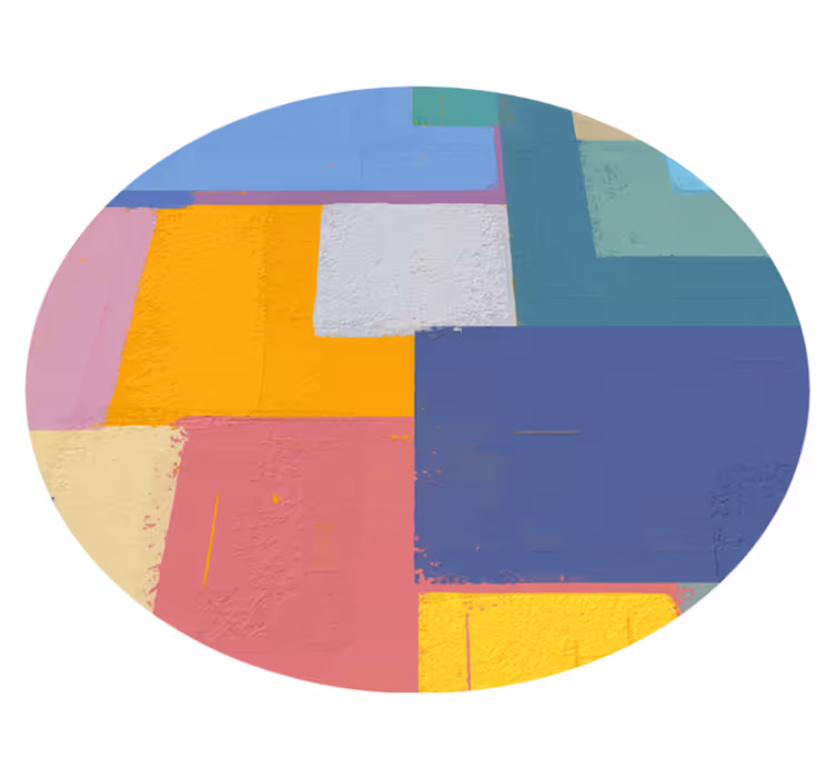 Geometrik pvc halı canlı geometrik Şekiller - TenStickers