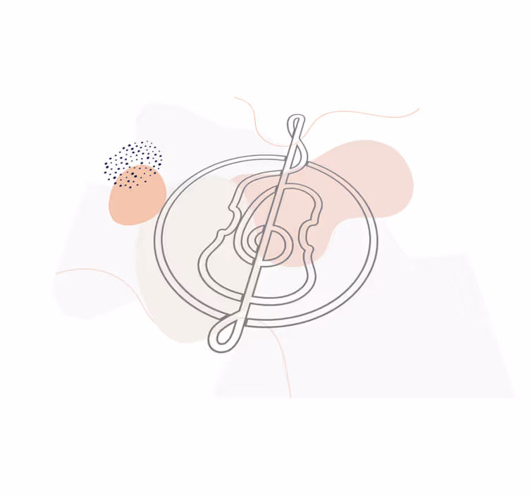 Hat sanatı çello tasarımı modern halı - TenStickers