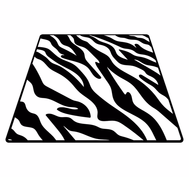 Klasik zebra desenli arka plan kare vinil halı - TenStickers
