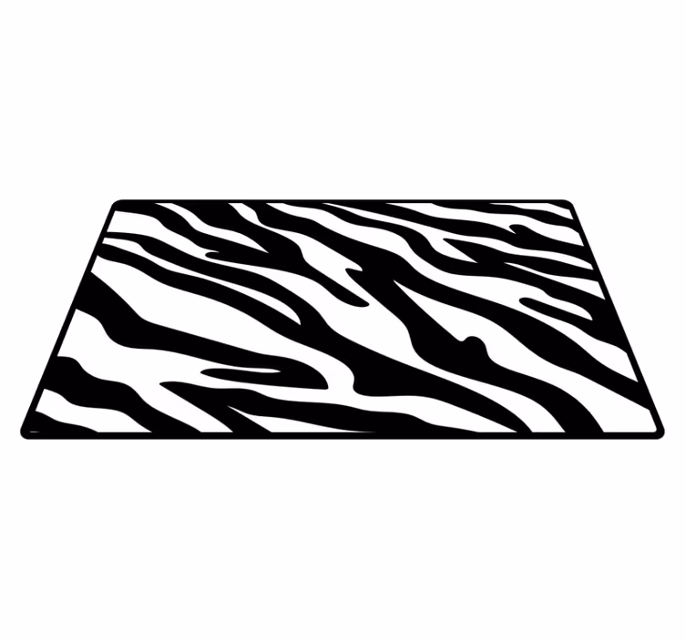 Klasik zebra desenli arka plan dikdörtgen kilim - TenStickers