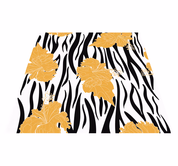 Hayvan baskı pvc halı zebra orman deseni - TenStickers