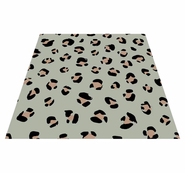 Suluboya leopar desenli vinil halı - TenStickers
